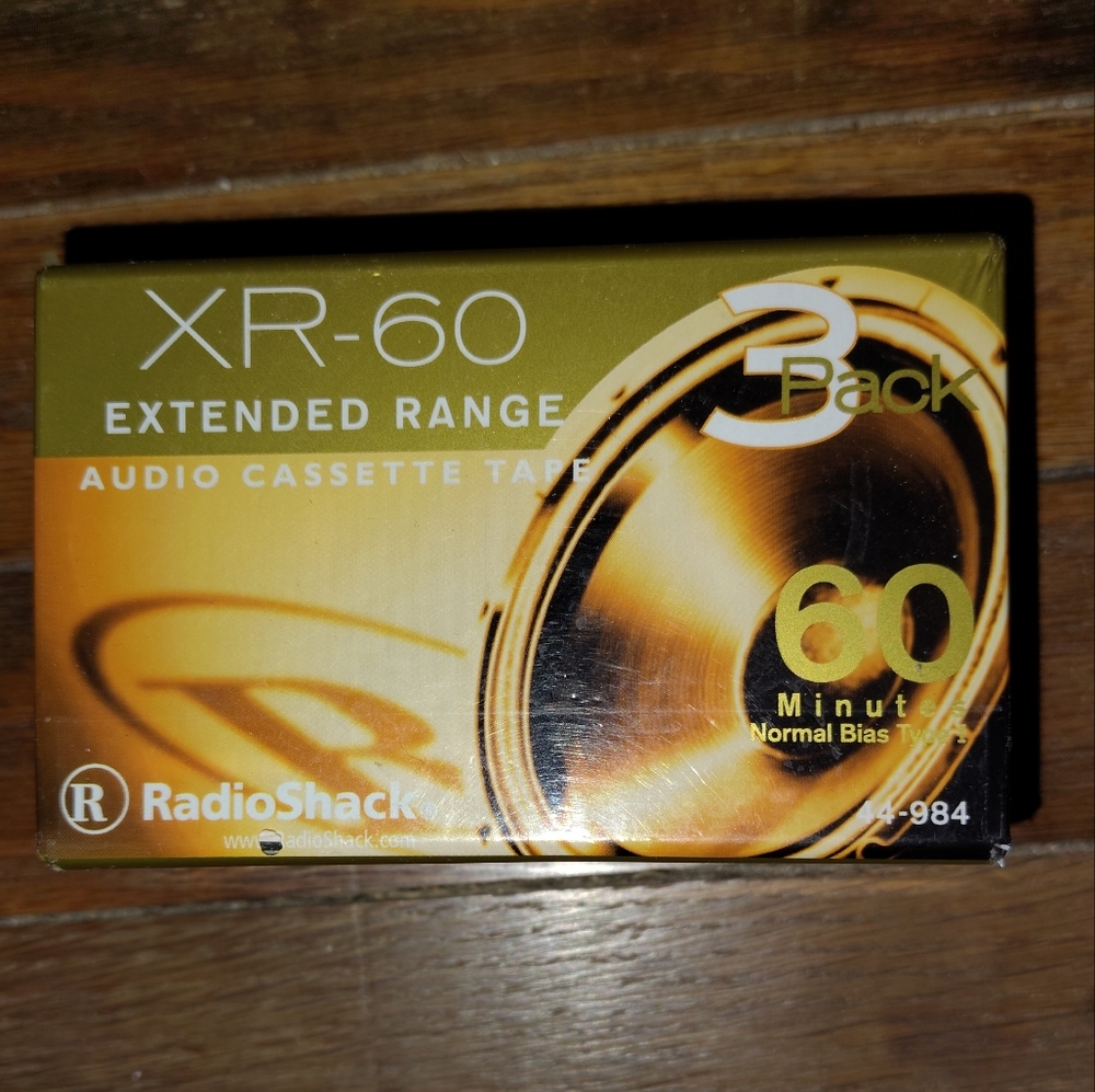 New! RadioShack XR-60 Audio Cassette Tape 3-Pack